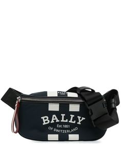 Bally поясная сумка в полоску с логотипом