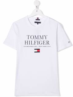 Tommy Hilfiger Junior футболка из органического хлопка с логотипом