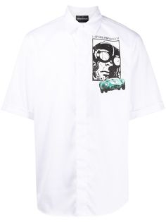 Emporio Armani рубашка с короткими рукавами и графичным принтом
