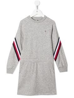Tommy Hilfiger Junior платье-толстовка с отделкой в полоску