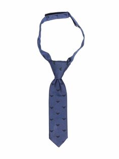 Emporio Armani Kids шелковый галстук с монограммой