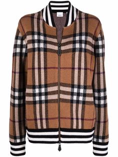 Burberry кашемировый бомбер в клетку