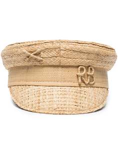 Ruslan Baginskiy соломенная фуражка с вышитым логотипом