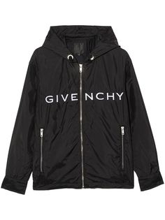 Givenchy Kids непромокаемая куртка с вышитым логотипом