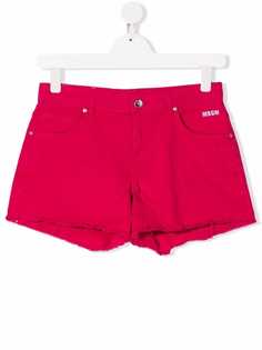 MSGM Kids джинсовые шорты с вышитым логотипом