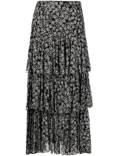 Dorothee Schumacher ярусная юбка макси с цветочным принтом