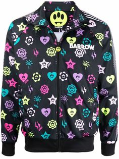 BARROW толстовка на молнии с графичным принтом