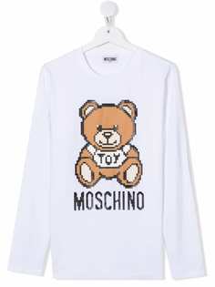 Moschino Kids футболка с длинными рукавами и принтом Teddy Bear