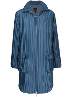 Armani Exchange плиссированное пальто с накладными карманами