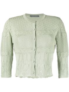Alberta Ferretti укороченный кардиган с фестонами