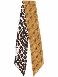 Tory Burch шарф с леопардовым принтом