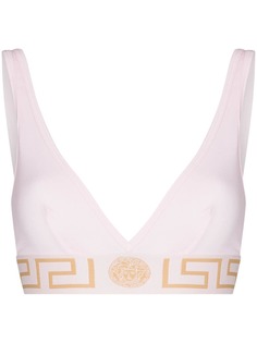Versace бюстгальтер-бралетт с узором Greca