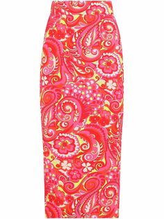 Dolce & Gabbana юбка миди с принтом пейсли