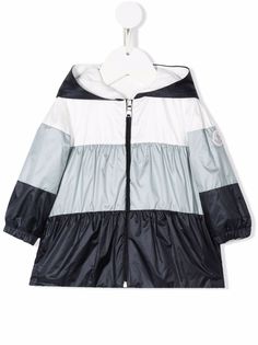 Moncler Enfant куртка в стиле колор-блок с капюшоном