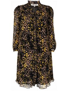 DVF Diane von Furstenberg короткое платье Layla с V-образным вырезом