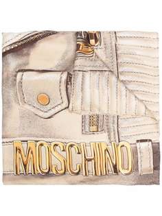 Moschino шелковый платок с принтом Biker