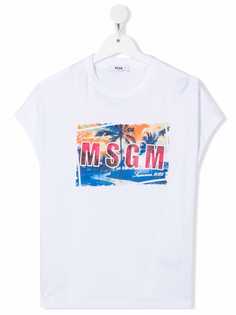 MSGM Kids футболка с логотипом
