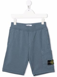 Stone Island Junior шорты с нашивкой-логотипом