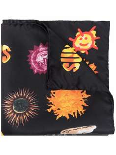Moschino шелковый платок с принтом Sun