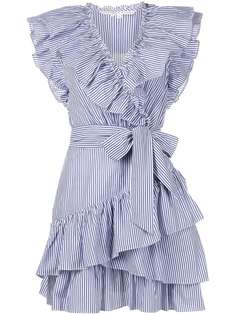 Veronica Beard платье мини Mahita с оборкаим