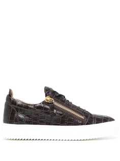 Giuseppe Zanotti кеды с тиснением под кожу крокодила