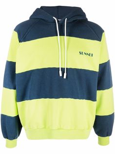 Sunnei полосатое худи с логотипом