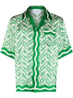 Casablanca рубашка Ping Pong с монограммой