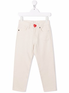 Nº21 Kids прямые брюки в пуговицей в форме сердца