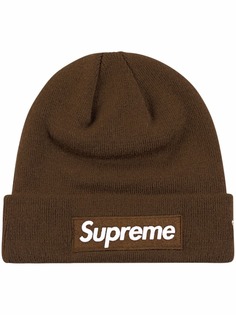 Supreme шапка бини с логотипом из коллаборации с New Era