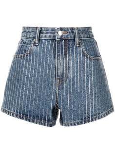 Alexander Wang джинсовые шорты с кристаллами