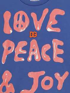 Dolce & Gabbana Kids футболка Love Peace & Joy с логотипом