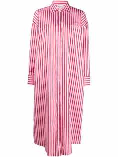 P.A.R.O.S.H. полосатое платье-рубашка длины миди