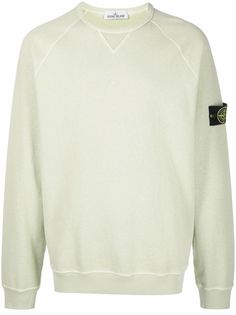 Stone Island толстовка с круглым вырезом и нашивкой Compass