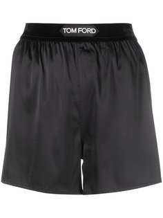 TOM FORD атласные шорты с логотипом