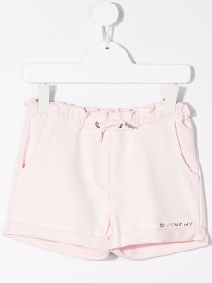 Givenchy Kids шорты с кулиской и логотипом