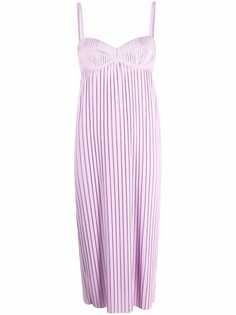 Emilio Pucci плиссированное платье миди с вырезом в форме сердца