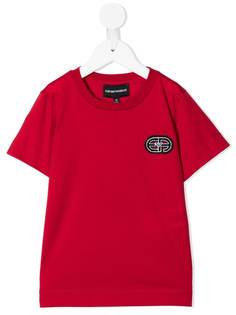 Emporio Armani Kids футболка с нашивкой-логотипом