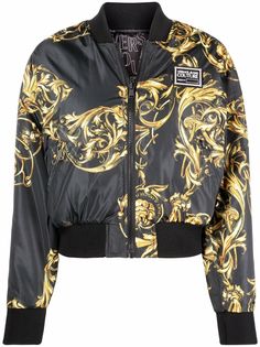 Versace Jeans Couture бомбер с принтом Barocco