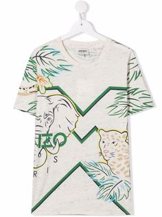 Kenzo Kids футболка с принтом