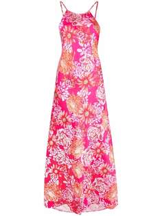 PINKO расклешенное платье макси Albizia с цветочным принтом