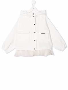 Brunello Cucinelli Kids джинсовая куртка с перьями