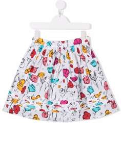 Marni Kids юбка А-силуэта с цветочным принтом