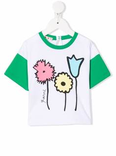 Marni Kids футболка с цветочным принтом
