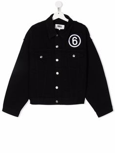 MM6 Maison Margiela Kids джинсовая куртка с вышивкой