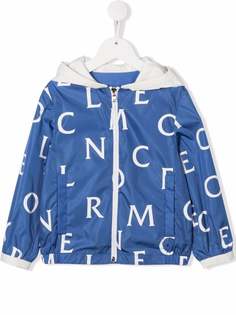 Moncler Enfant куртка с капюшоном и логотипом