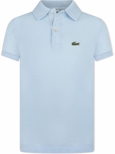 Lacoste Kids рубашка поло с тиснением под крокодила