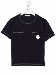 Moncler Enfant футболка с логотипом