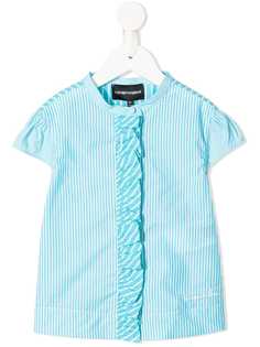 Emporio Armani Kids рубашка с короткими рукавами и оборками