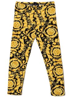 Versace Kids легинсы с принтом Barocco