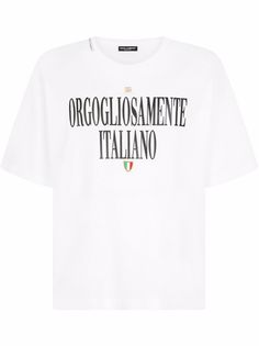 Dolce & Gabbana футболка с надписью и логотипом